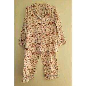 BEDHEAD Pajamas 2pc Set Fun Cherries Long Sleeve Large Fine Cotton Made In LA